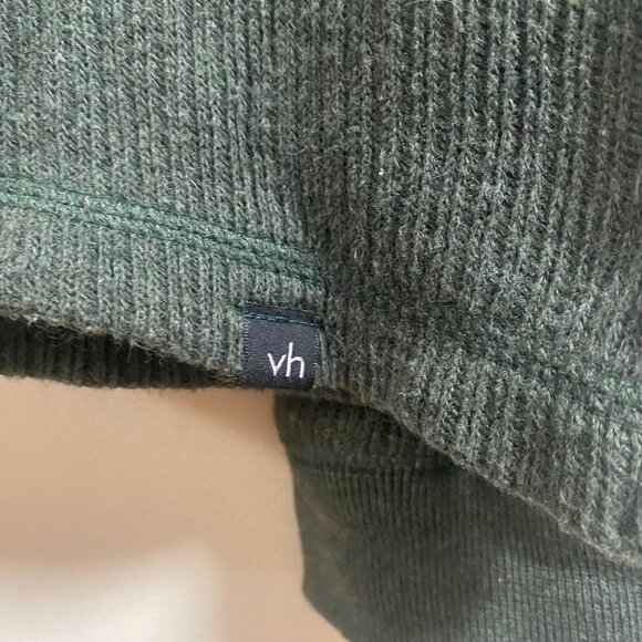 Van Heusen Studio Men's 1/4 Zip Pullover Sweater XXL Green Cotton - Picture 8 of 8